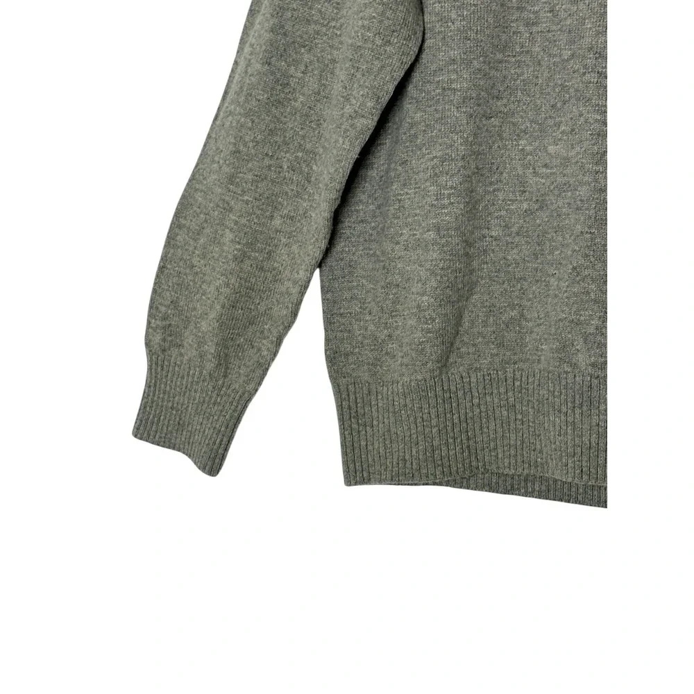 New J.Crew Sweater Mens XL Gray Crew Neck‎ Lambswool Blend Career Formal Outdoor